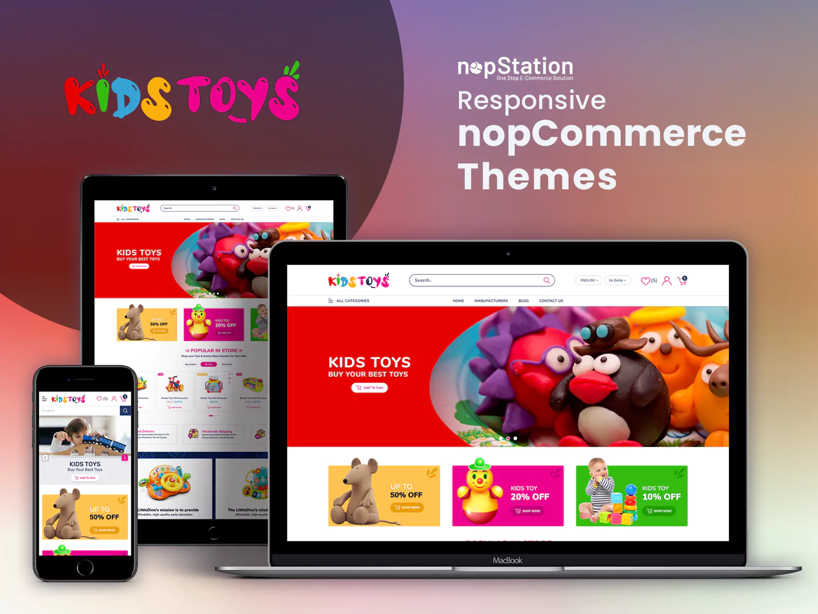 kidstoys theme homepage banner
