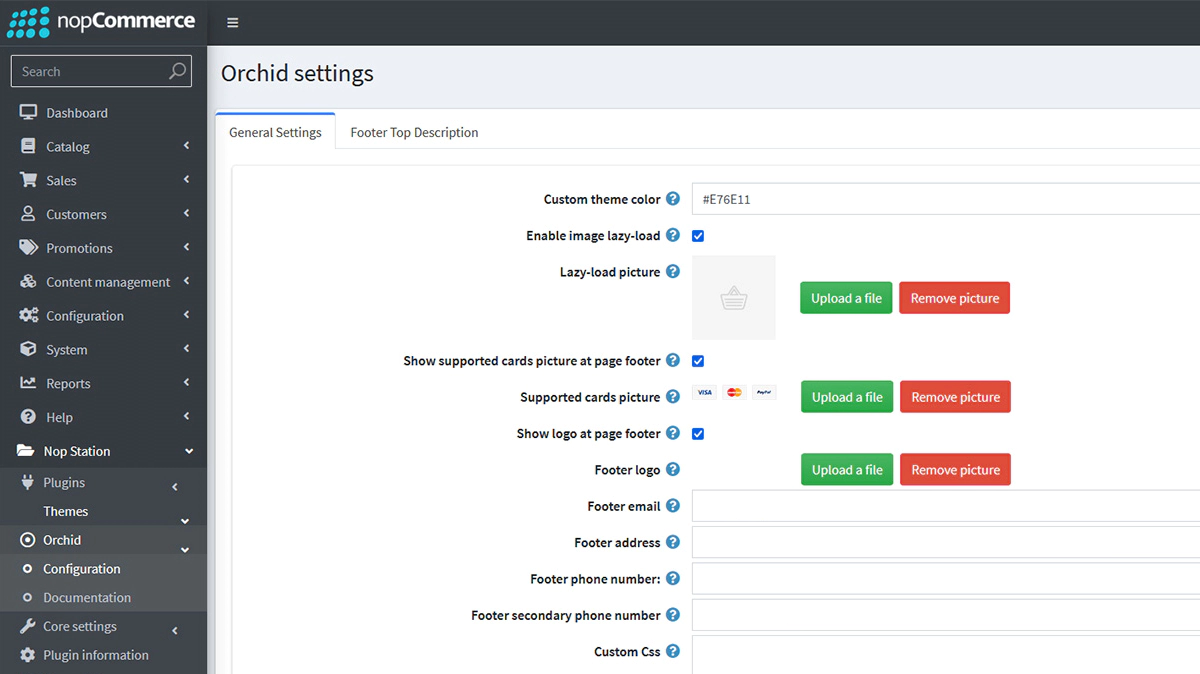 orchid theme configuration