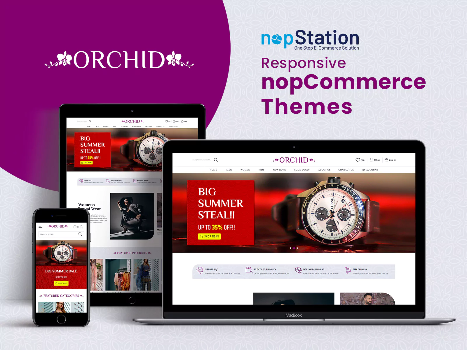 orchid theme homepage banner