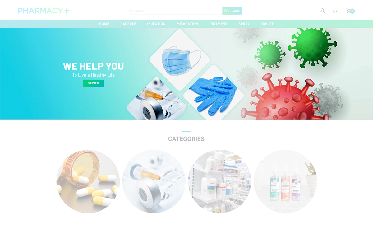 pharmacy theme anywhere slider