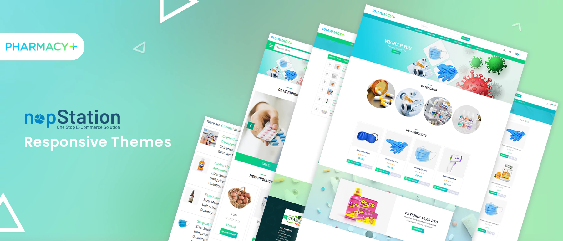 pharmacy theme homepage view