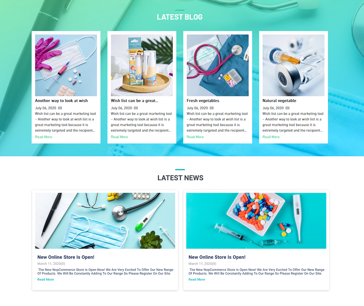 pharmacy theme blog and news