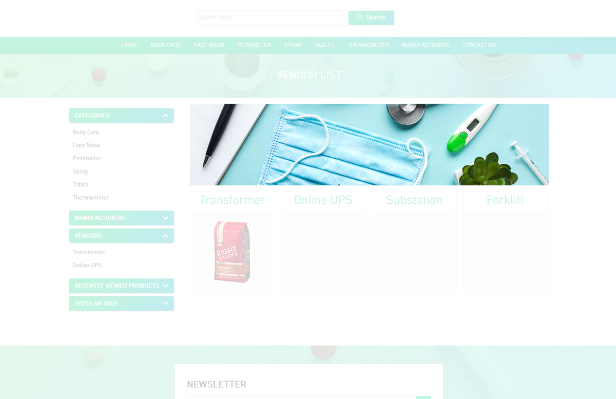 pharmacy theme vendor banner