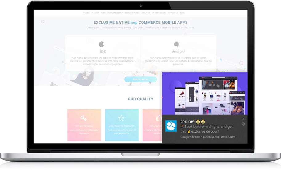 Laptop Push Notifications plugin for nopCommerce