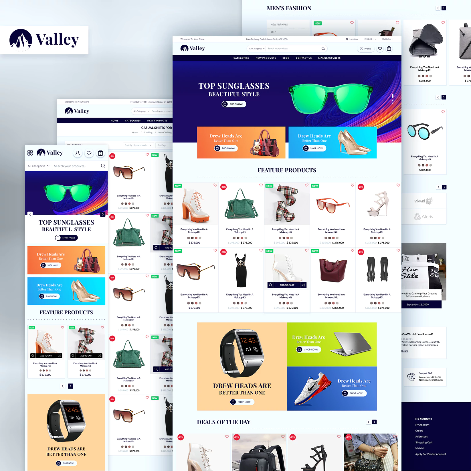 valley theme all page