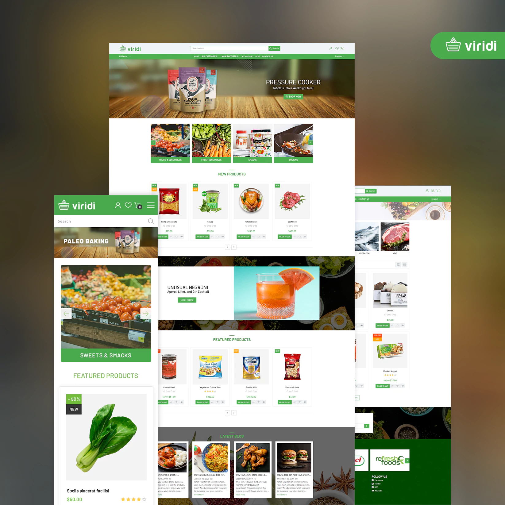 viridi theme all page