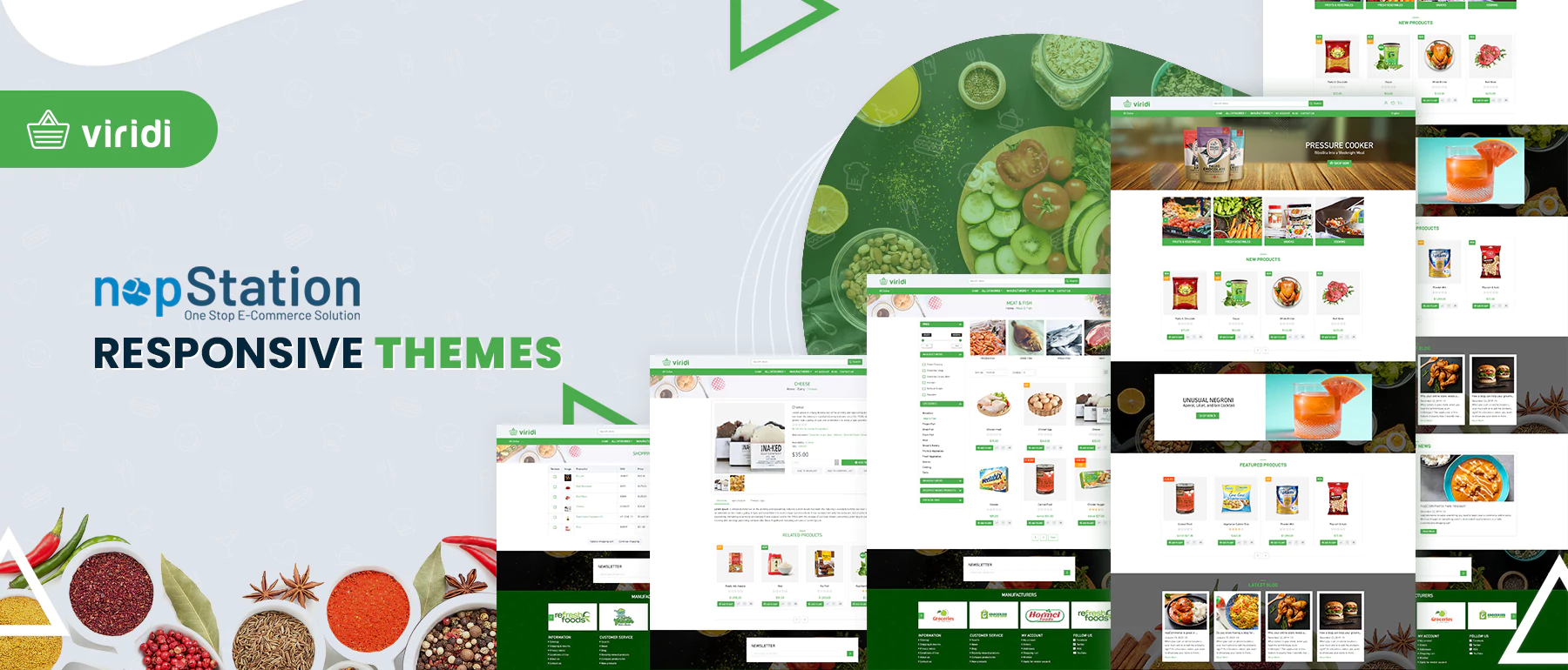 viridi theme homepage view