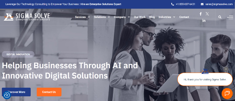 Sigma Solve website banner
