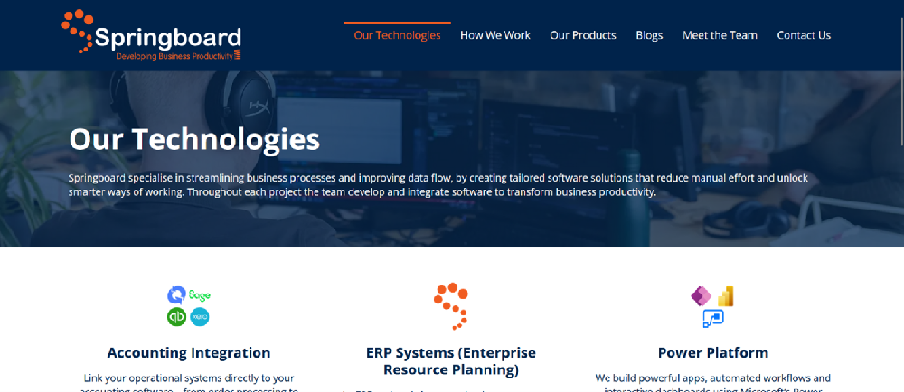 Springboard IT website banner