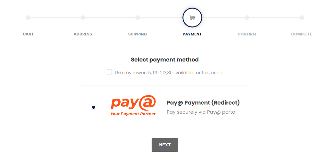 Pay@ payment method