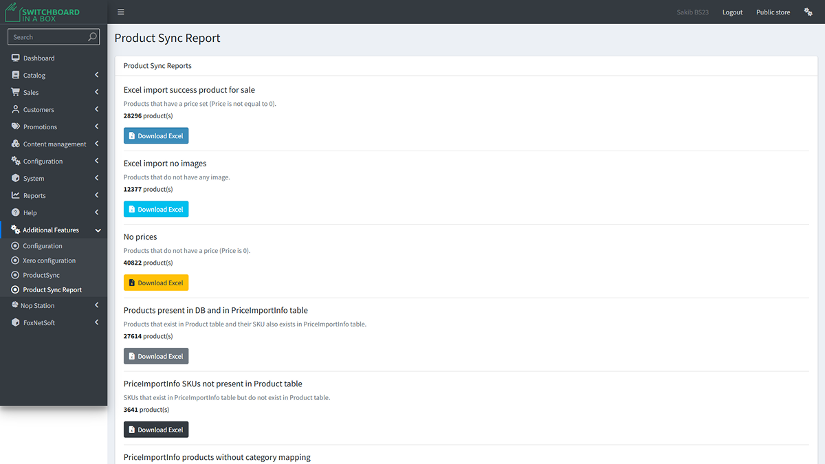 Product Sync Reports