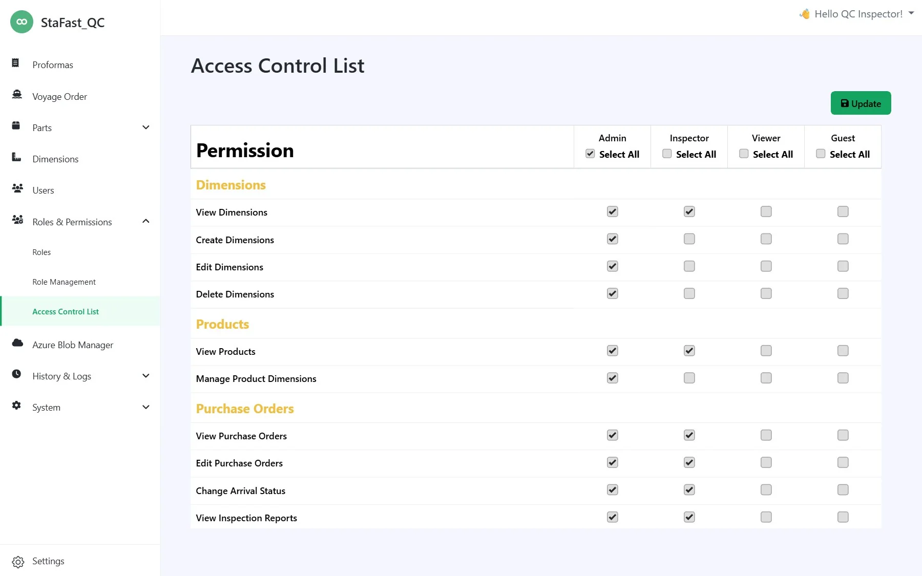 Access control grid