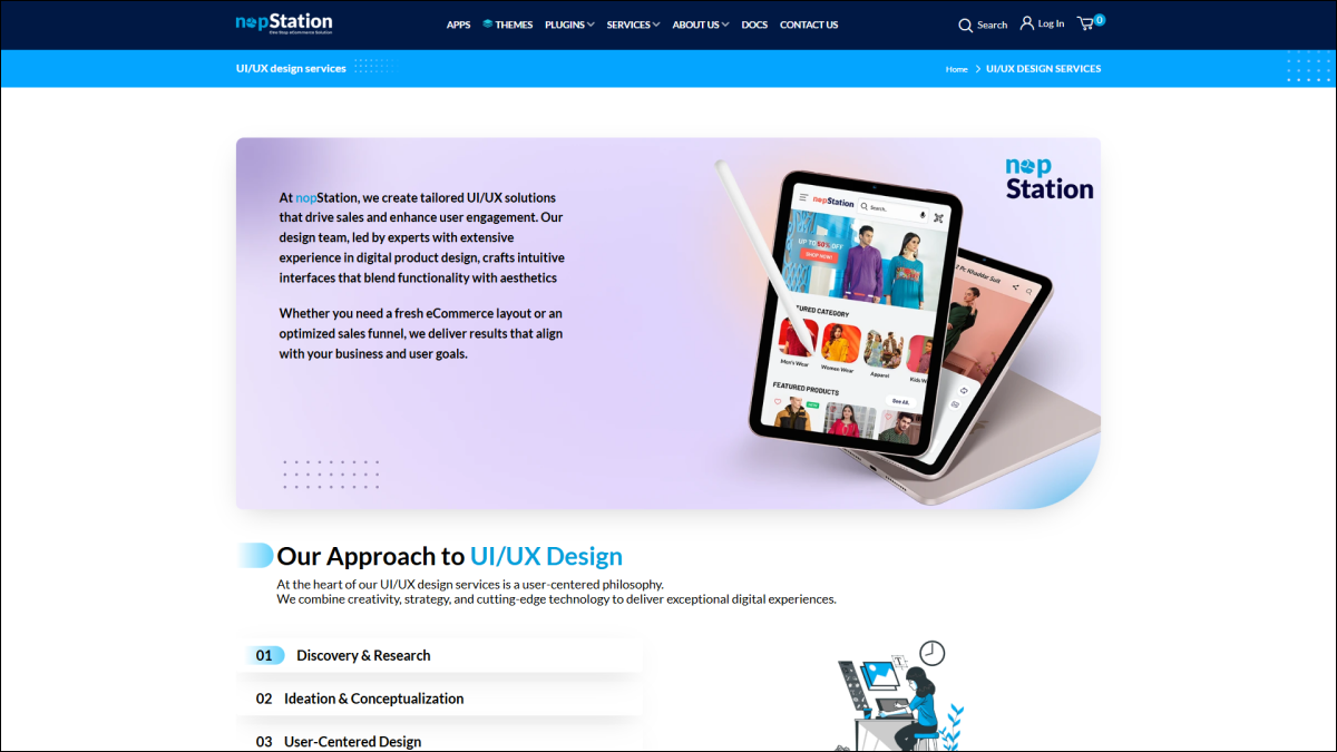 Topics page for development services