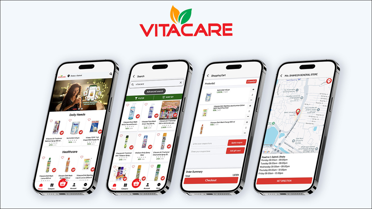 Flutter mobile app for Vitacare storefront 
