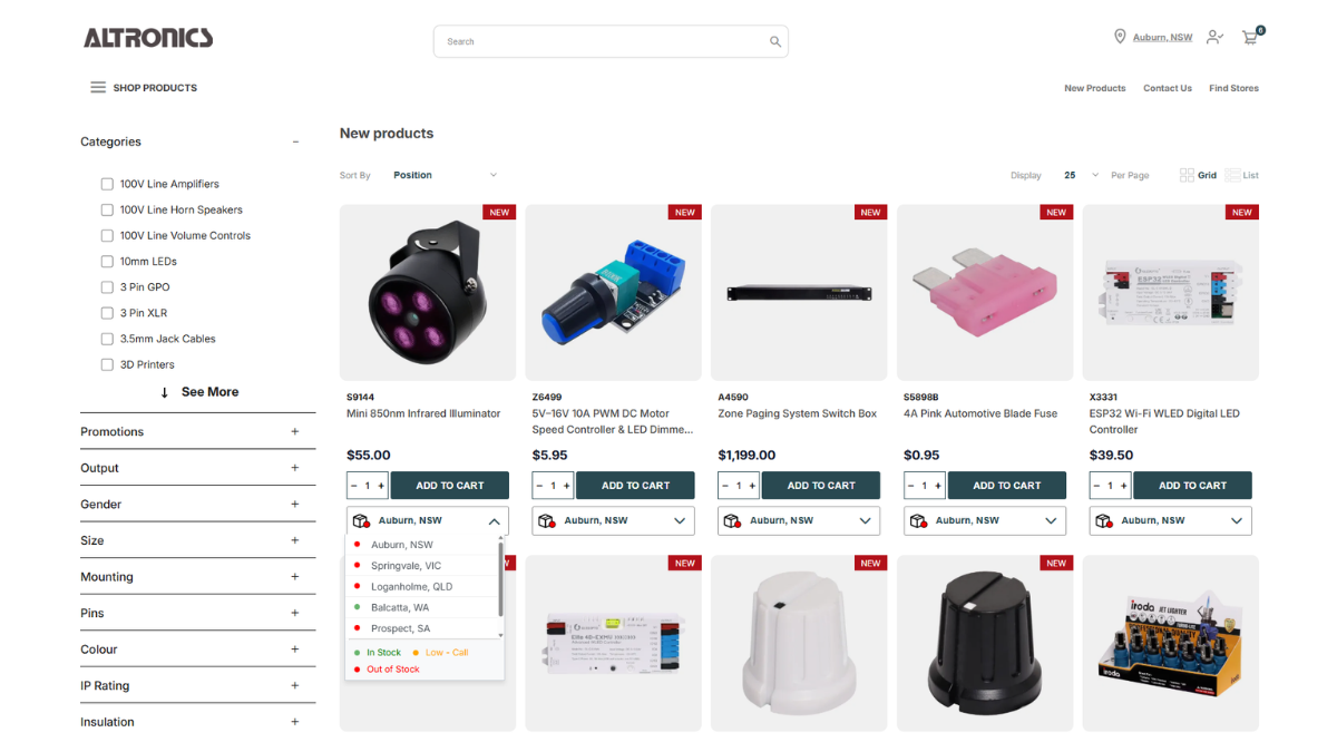 Configurable product pages with preferred store Configurable product pages with preferred store