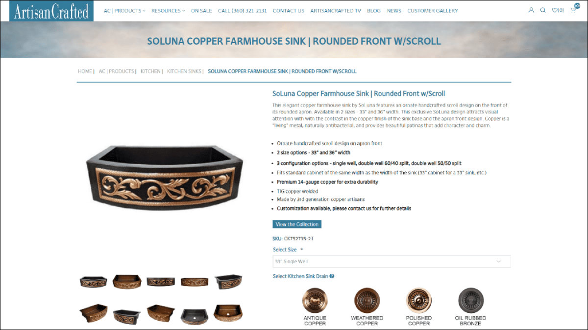 Customizations in Product Details Section