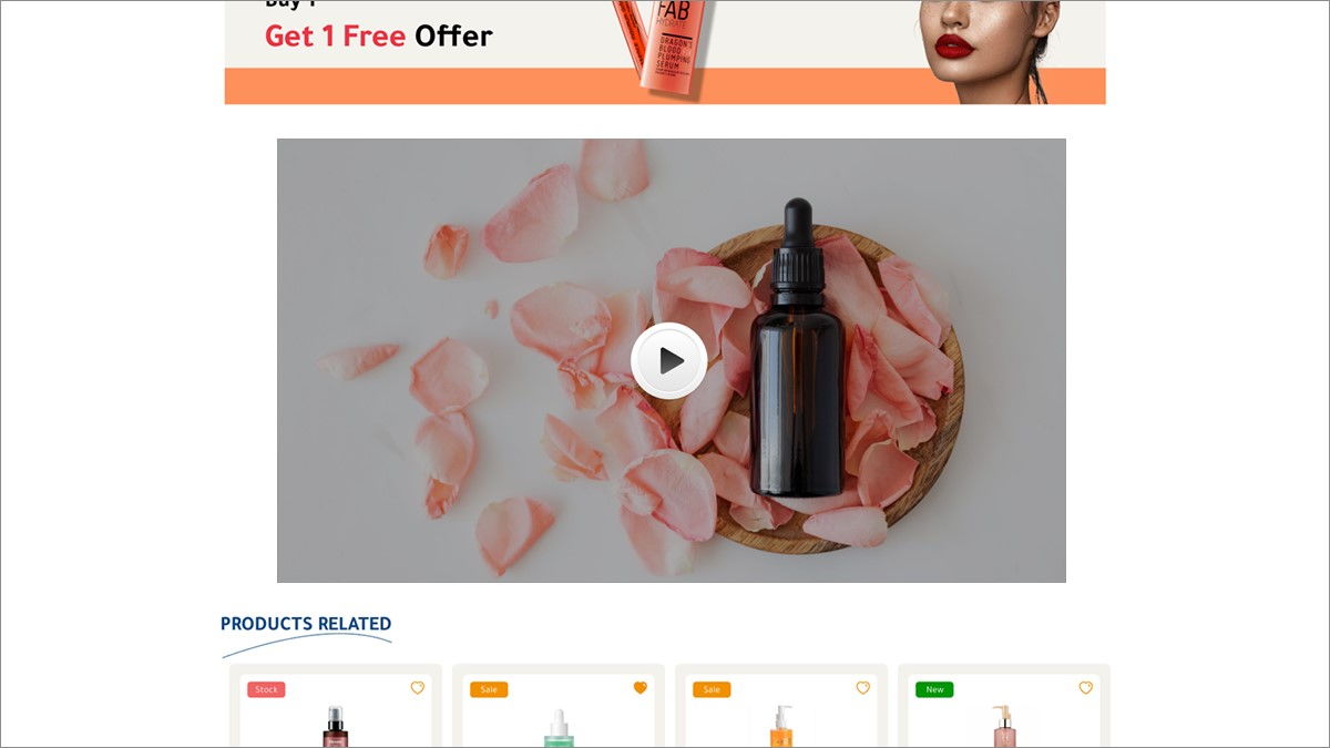 Product videos on the product details page