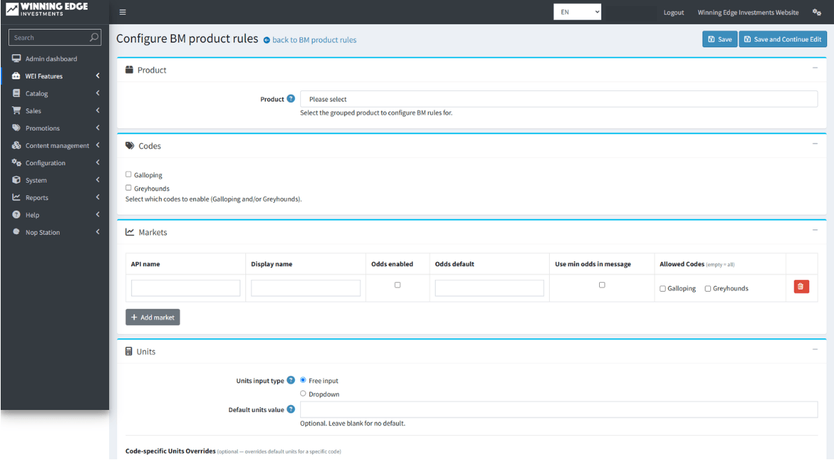 Configurable Betmatic Product Rules Configurable Betmatic Product Rules