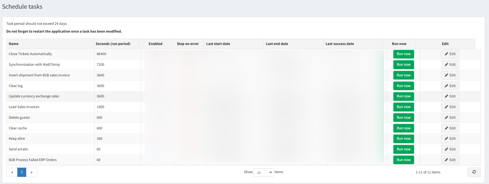 Scheduled jobs keep pricing, invoices, and shipments in sync with the ERP Scheduled jobs keep pricing, invoices, and shipments in sync with the ERP