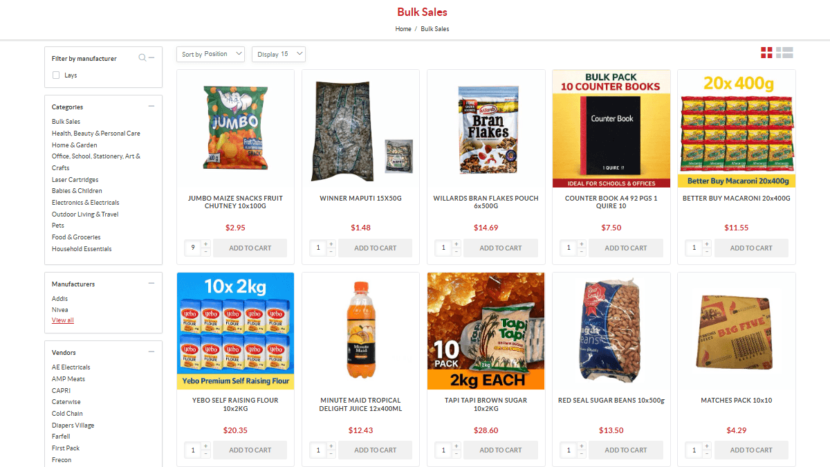 Bulk Sales